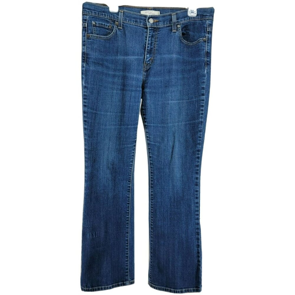 Levis 515 Jeans Womens Boot Cut 14 Med Rise Dark Wash Stretch 36x30.5